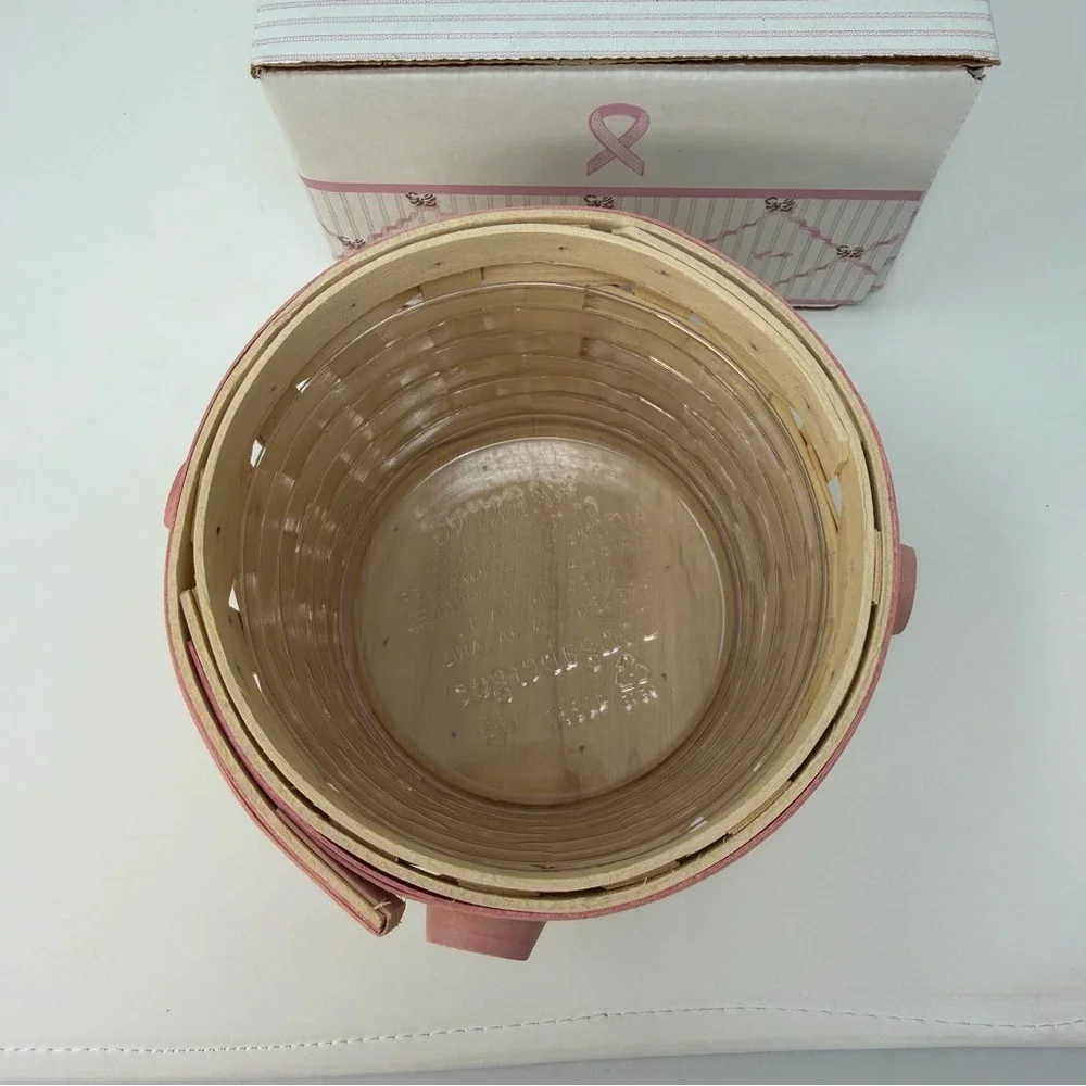 Longaberger 2006 Horizon of Hope Basket Set Pink Ribbon ACS Complete w Box